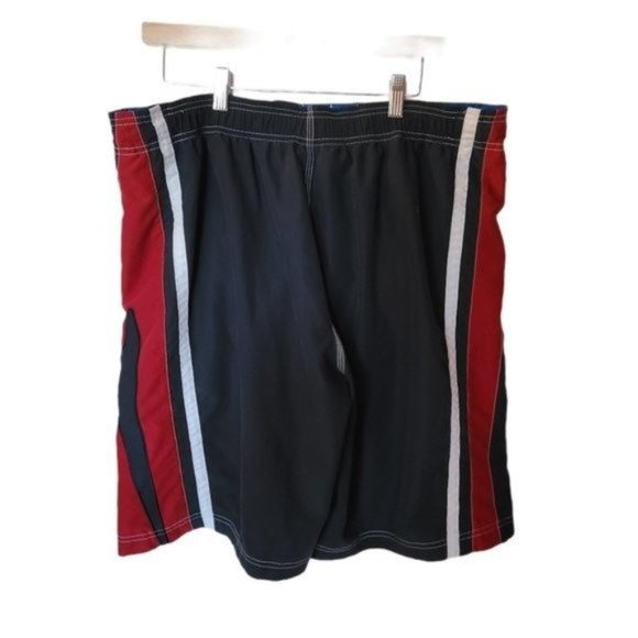 SPEEDO Men's Blue Red Swim Trunks Shorts Pockets - Picture 6 of 9